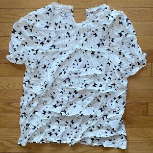 Brand New Mandee Women’s Butterfly Print Short-Sleeved Blouse